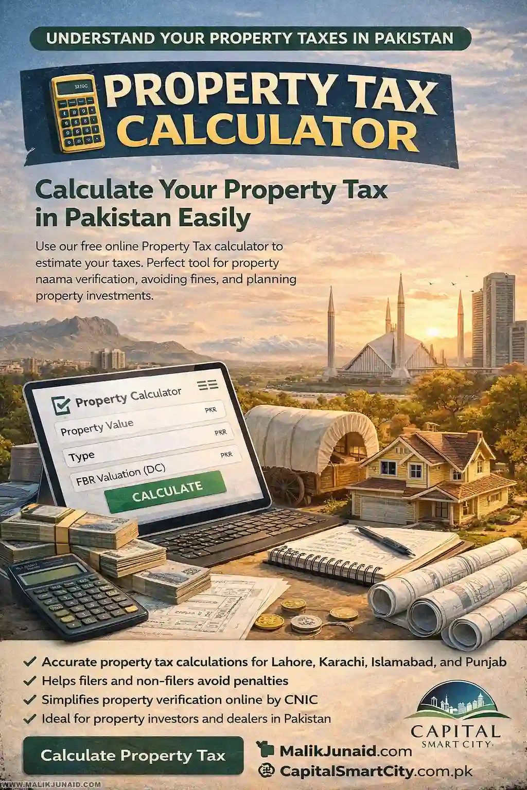 Property Tax Calculator in Pakistan – Complete Guide to Property Tax and Online Check