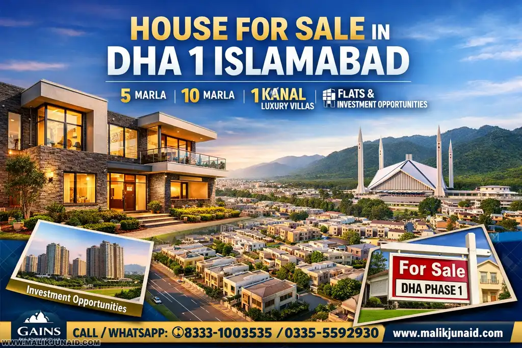 Discover the best houses for sale in DHA 1 Islamabad including 5 marla, 10 marla, and 1 kanal homes. Learn property prices, investment tips, and real estate opportunities in Islamabad.