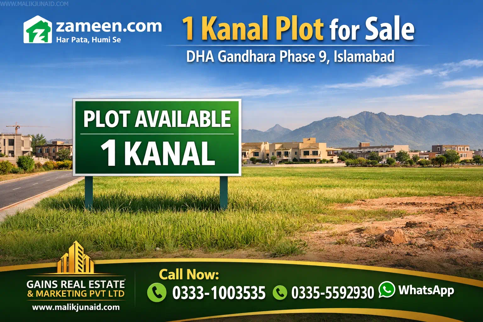 1 Kanal DHA Gandhara Phase 9 Islamabad Plot for Sale