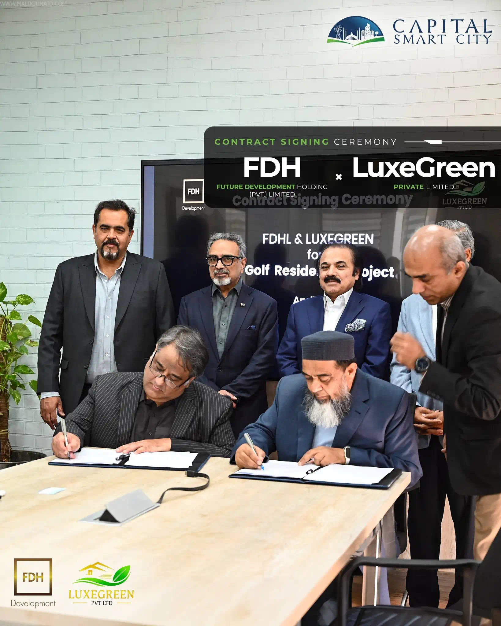 Capital Smart City Islamabad signs a joint venture with Luxe Green for 2 Kanal and 4 Kanal luxury villas at Golf Residencia, creating a premium investment opportunity.