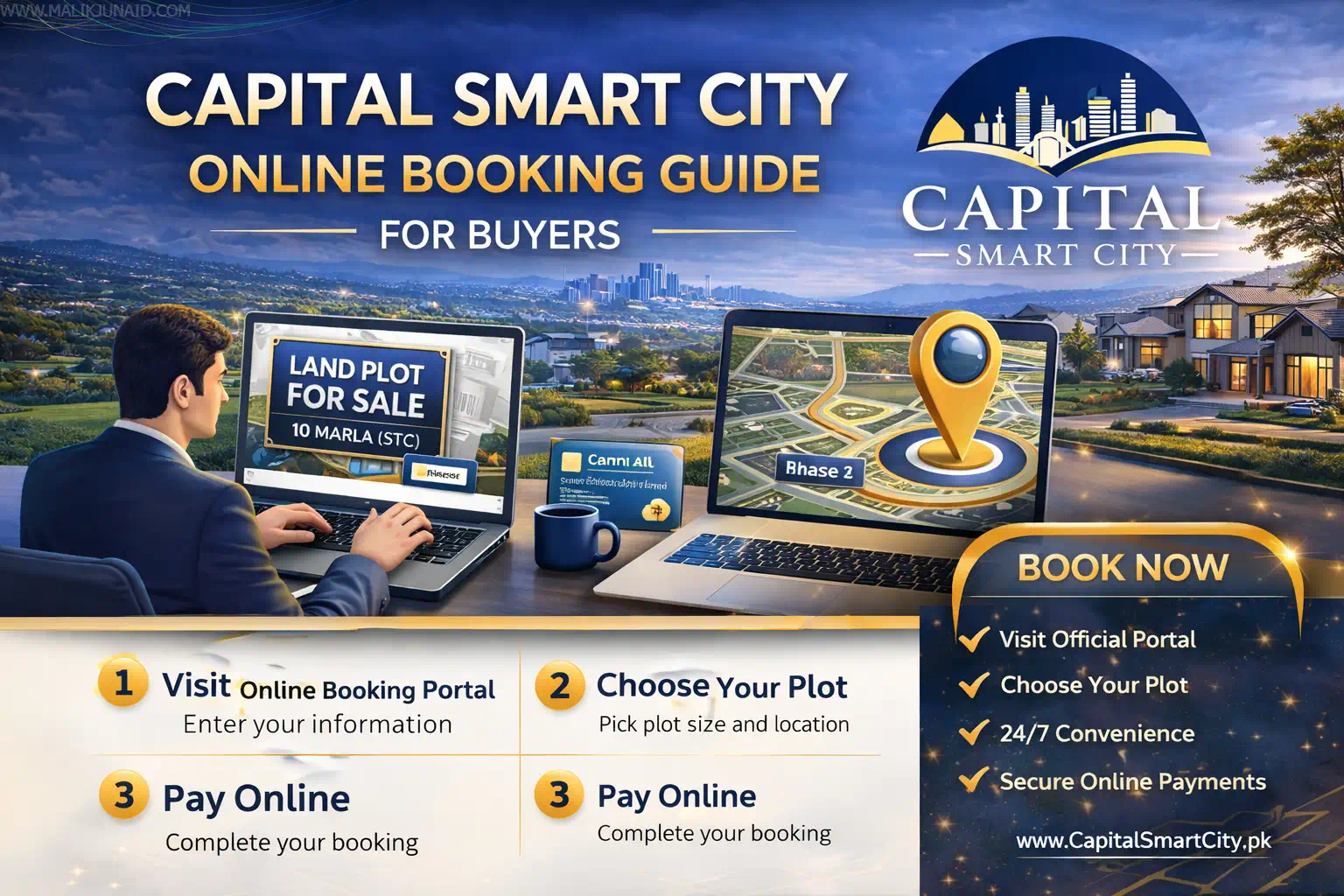 Online booking guide for Capital Smart City