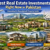 Discover the best real estate investments right now in Pakistan with a practical guide to Islamabad and Rawalpindi property, including Capital Smart City, Faisal Town Phase 2, Bahria Enclave, B-17, DHA, apartments, plots, and rental opportunities.