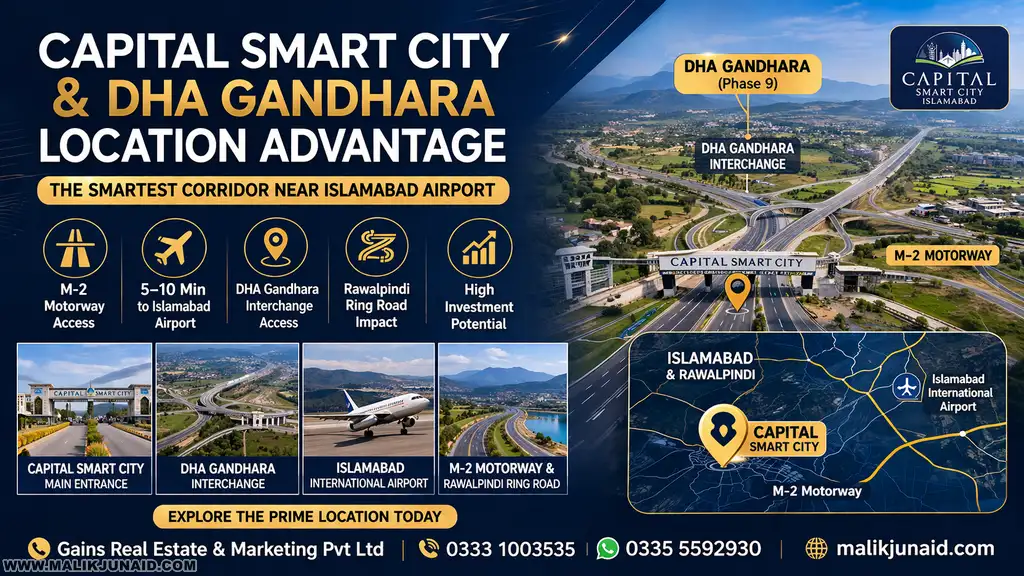 Capital Smart City and DHA Gandhara Location Advantage | Best Access Near Islamabad Airport