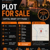Buy a 12 Marla plot in Capital Smart City Phase 1 Overseas Central Sector A. Location, map, investment value, and buyer guide.